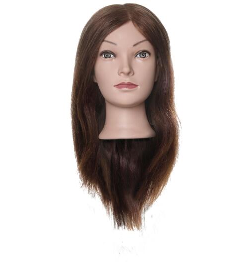 Efalock Übungskopf Hanna Humanhaar braun 40-45 cm