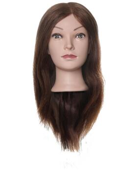 Efalock Übungskopf Hanna Humanhaar braun 40-45 cm