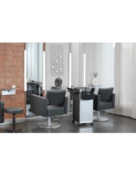 Efalock eNobile Trolley Arbeitswagen silber-anthrazit