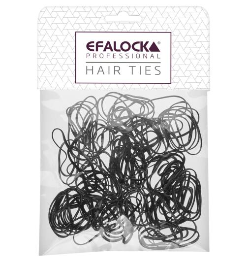 Efalock Rasta-Haargummi dünn/klein schwarz 100 Stück