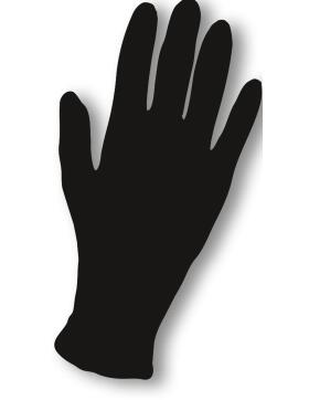 Efalock Emotion Vinyl-Einweghandschuhe puderfrei schwarz S