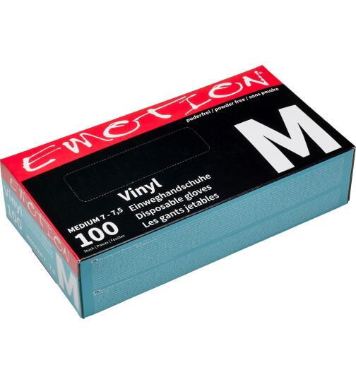 Efalock Emotion Vinyl-Einweghandschuhe puderfrei schwarz M