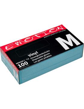 Efalock Emotion Vinyl-Einweghandschuhe puderfrei schwarz M