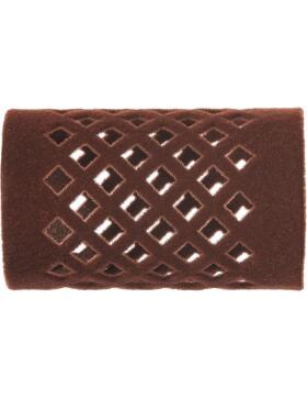 Efalock Metallwickler beflockt braun kurz 28mm 12 Stück