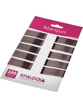 Efalock Marquis Haarklemmen 4 cm braun 100 Stück