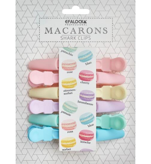Efalock Sharkclips Macarons 6 Stück