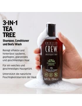 American Crew 3-in-1 Tea Tree Shampoo, Conditioner & Body Wash 450 ml