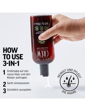American Crew 3-in-1 Tea Tree Shampoo, Conditioner & Body Wash 1000 ml