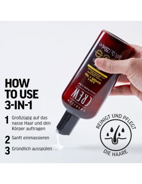 American Crew 3-in-1 Ginger & Tea Shampoo, Conditioner & Body Wash 250 ml