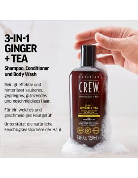 American Crew 3-in-1 Ginger & Tea Shampoo, Conditioner & Body Wash 1000 ml