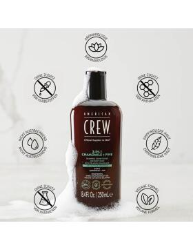 American Crew 3-in-1 Chamomile & Pine Shampoo, Conditioner & Body Wash 450 ml