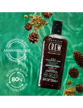 American Crew 3-in-1 Chamomile & Pine Shampoo, Conditioner & Body Wash 450 ml