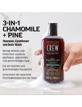 American Crew 3-in-1 Chamomile & Pine Shampoo, Conditioner & Body Wash 1000 ml