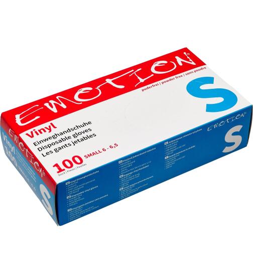 Efalock Emotion Vinyl-Einweghandschuhe puderfrei weiß S