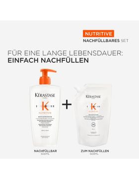 Kérastase Nutritive Bain Satin Riche Pumpflasche + Nachfüll Shampoo 2 x 500 ml