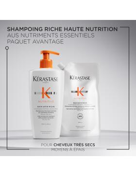 Kérastase Nutritive Bain Satin Riche Pumpflasche + Nachfüll Shampoo 2 x 500 ml