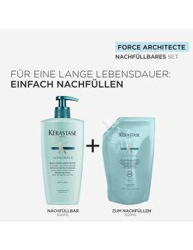 Kérastase Resistance Bain Architecte Pumpflasche + Nachfüll Shampoo 2 x 500 ml