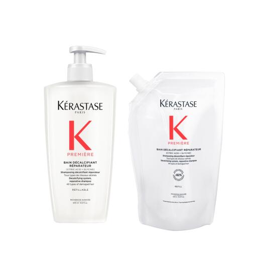 Kérastase Première Bain Décalcifiant Réparateur Pumpflasche + Nachfüll Shampoo 2 x 500 ml