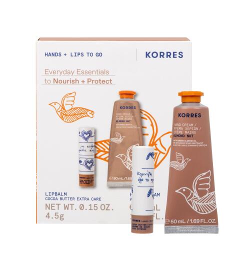 Korres Winter Essentials Hand- und Lippenpflege Set Almond Nut