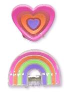 Invisibobble Clipstar Glow Kids Happy Heart 2 Stück