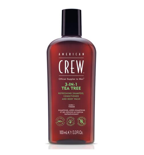 American Crew 3-in-1 Tea Tree Shampoo, Conditioner & Body Wash 100 ml