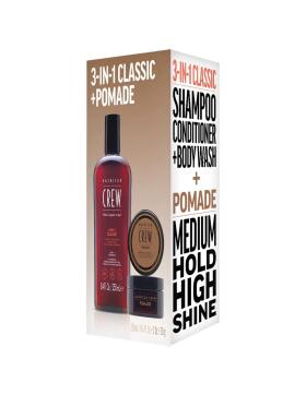 American Crew Holiday Duo Set 3-in-1 Classic Shampoo + Pomade