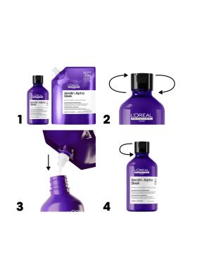 LOréal Professionnel Keratin Alpha Sleek Shampoo Refill 500 ml