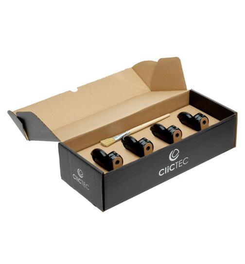 Efalock Clictec Rolle schwarz für Piccolo 4 Stück