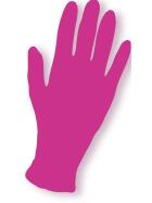 Efalock Nitril-Handschuhe puderfrei L pink 100 Stück